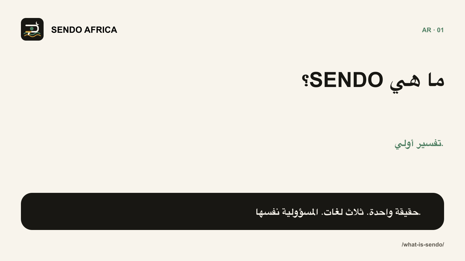 ما هي SENDO؟